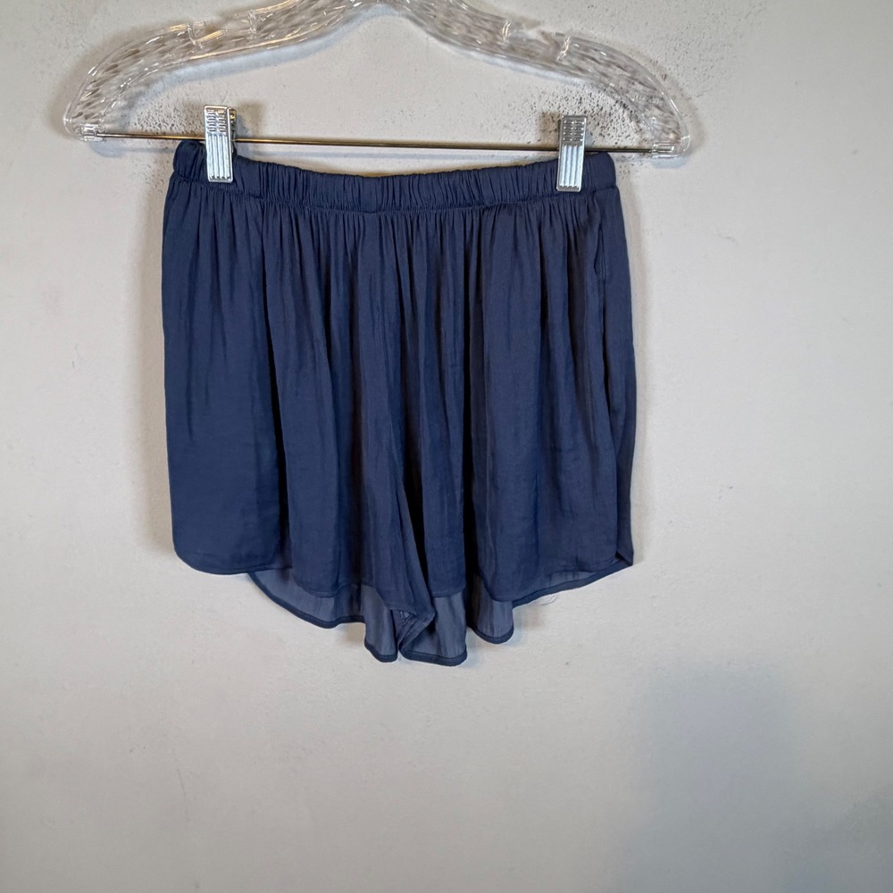 Van Winkle & Co Womens Shorts Elastic Waist Navy Blue Size M
